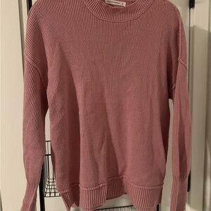 moon & madison Dusty Pink Ribbed Sweater